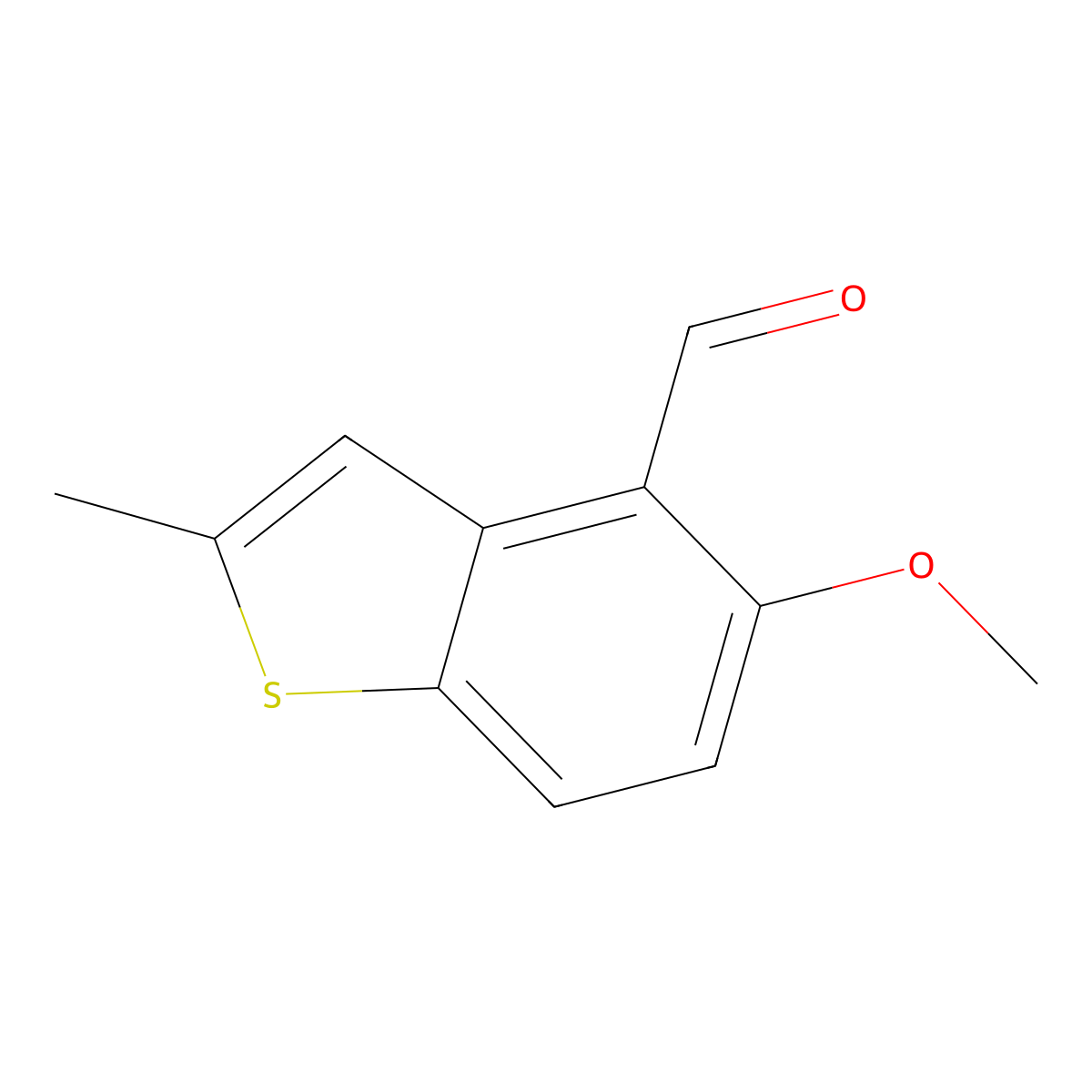 5-Methoxy-2-methyl-1-benzothiophene-4-carbaldehyde molecular structure, CAS 1936721-11-7