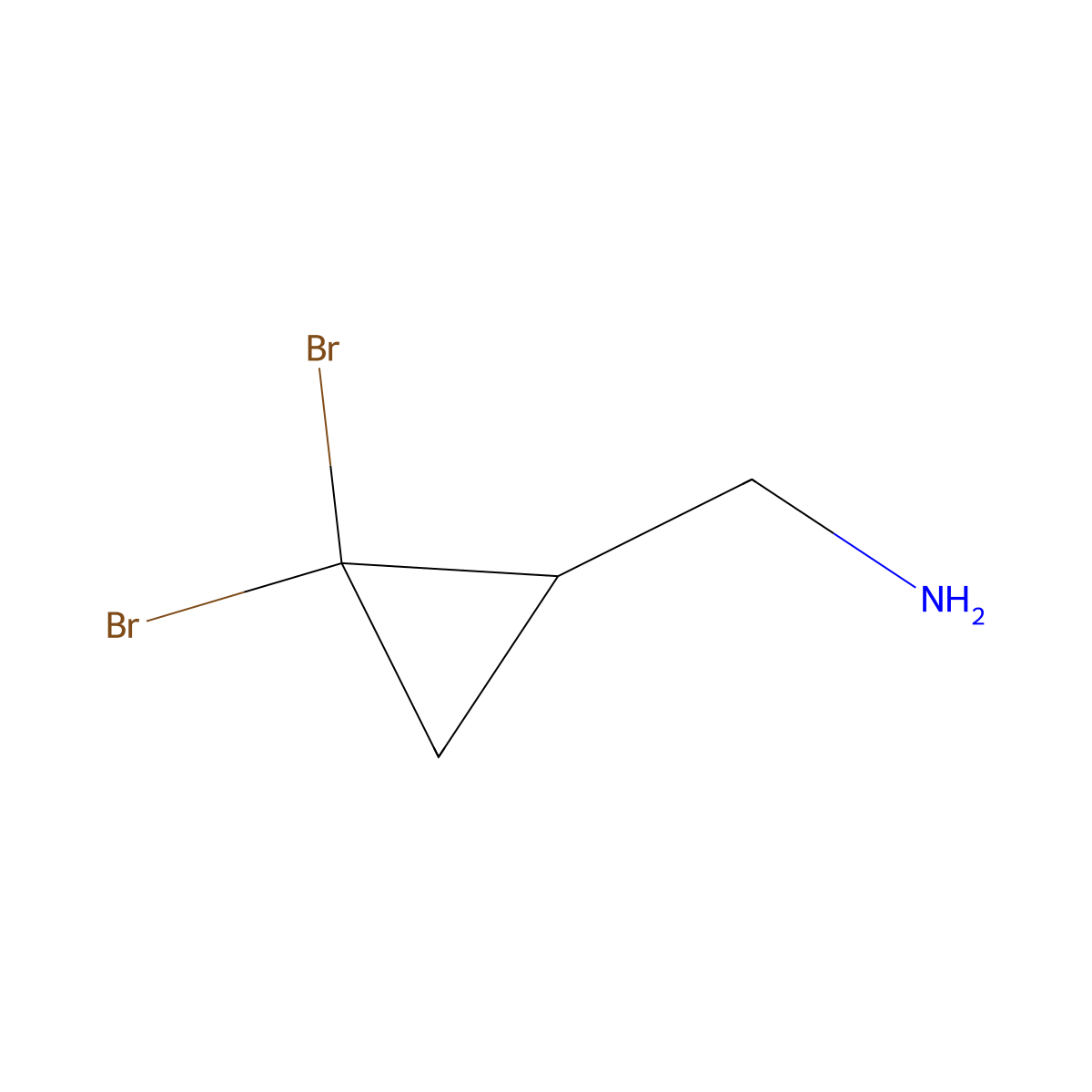 1-(2,2-Dibromocyclopropyl)methanamine molecular structure, CAS 1936722-45-0