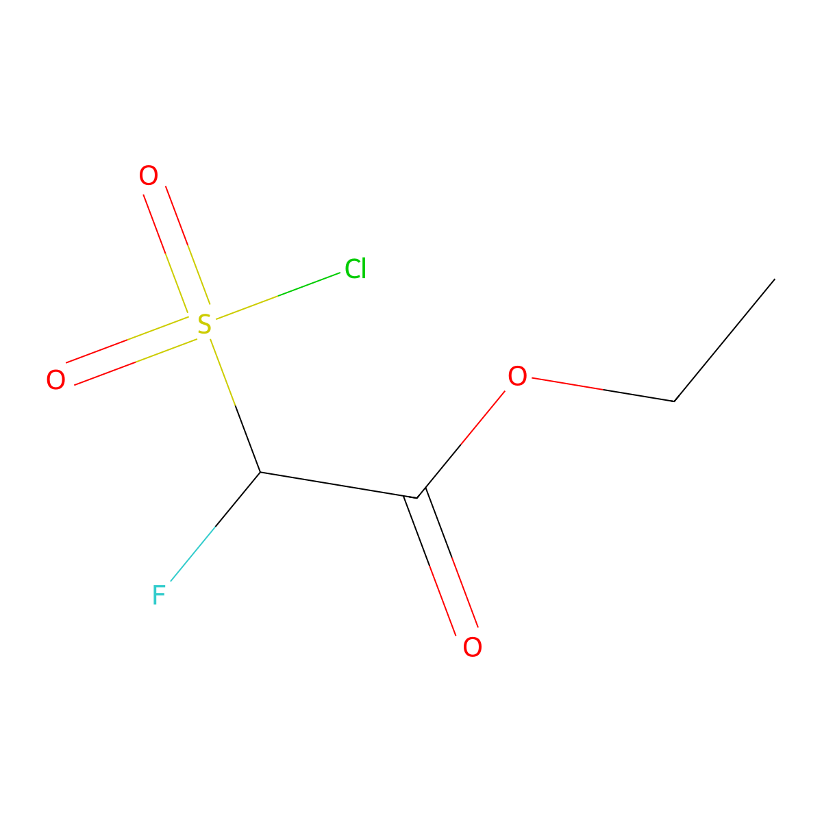 Ethyl 2-fluoro-2-sulfoacetate molecular structure, CAS 1936729-45-1