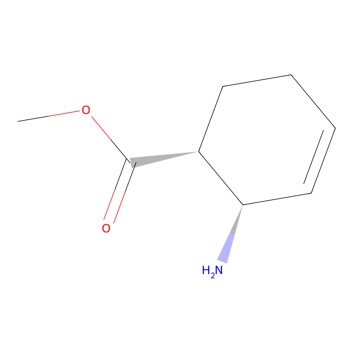 (1R,2S)-Methyl 2-aminocyclohex-3-enecarboxylate molecular structure, CAS 193673-50-6