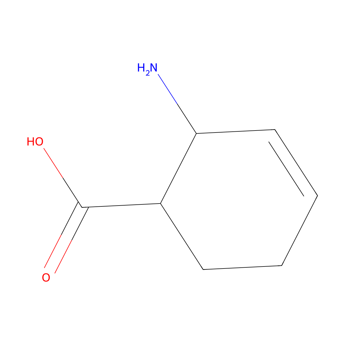 (1R,2S)-2-aminocyclohex-3-ene-1-carboxylic acid molecular structure, CAS 193673-65-3
