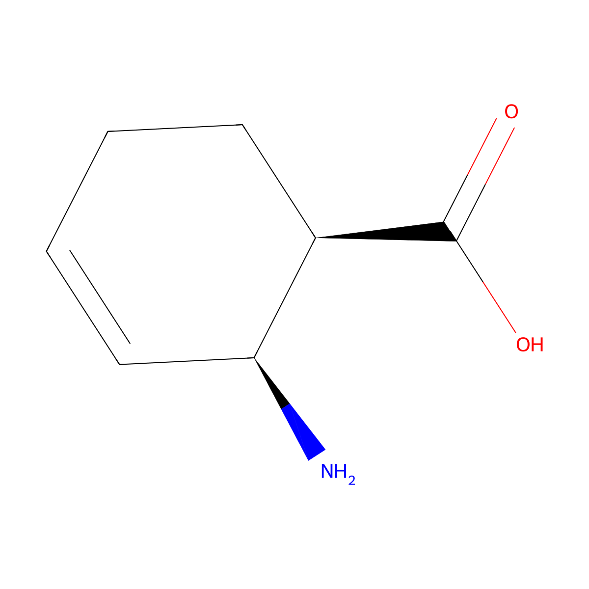 (1R,2S)-2-aminocyclohex-3-ene-1-carboxylic acid molecular structure, CAS 193673-65-3