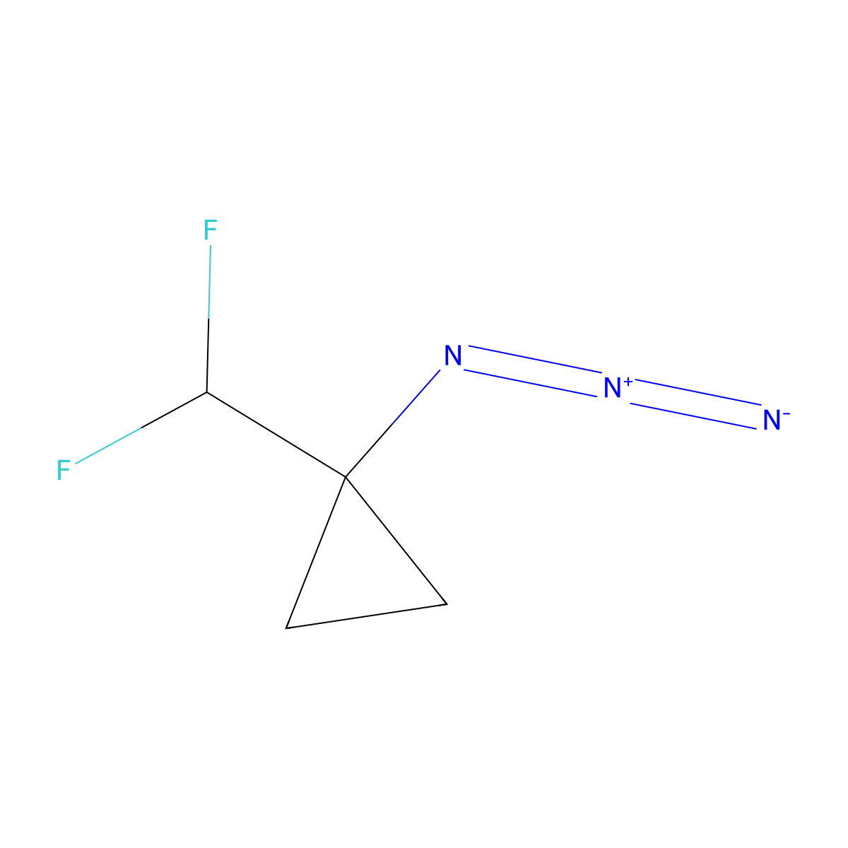 1-Azido-1-(difluoromethyl)cyclopropane molecular structure, CAS 1936730-27-6
