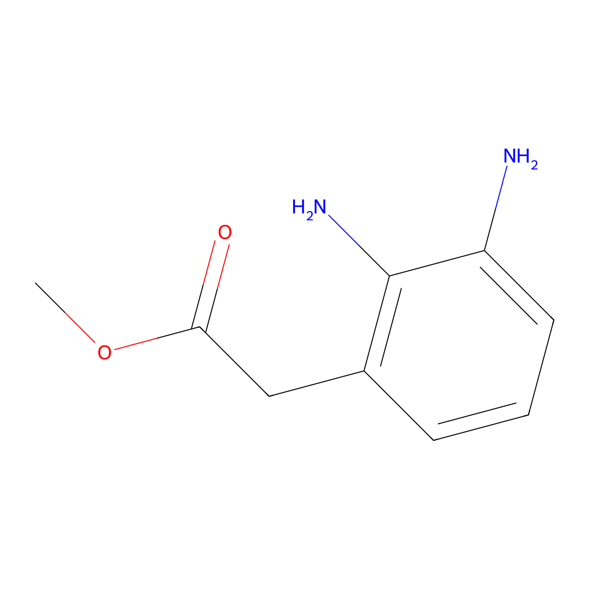 Methyl 2-(2,3-diaminophenyl)acetate molecular structure, CAS 1936732-15-8
