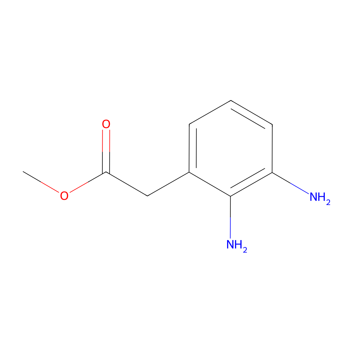 Methyl 2-(2,3-diaminophenyl)acetate molecular structure, CAS 1936732-15-8