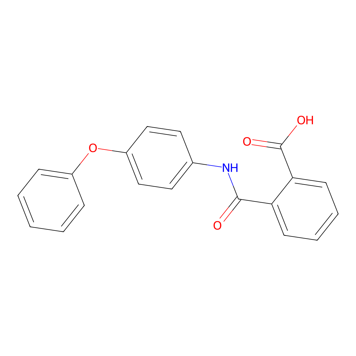 2-((4-Phenoxyanilino)carbonyl)benzoic acid molecular structure, CAS 19368-04-8