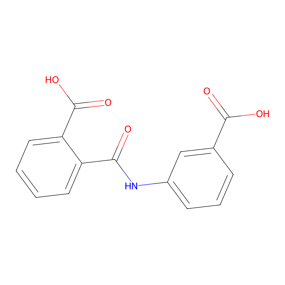 2-((3-Carboxyanilino)carbonyl)benzoic acid molecular structure, CAS 19368-09-3