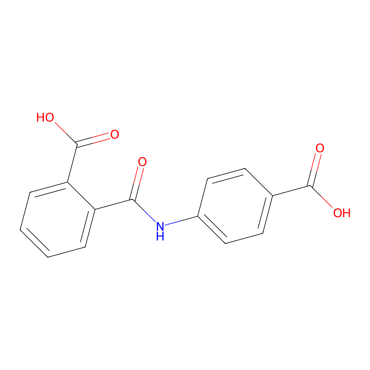 2-[(4-Carboxyphenyl)carbamoyl]benzoic acid molecular structure, CAS 19368-10-6