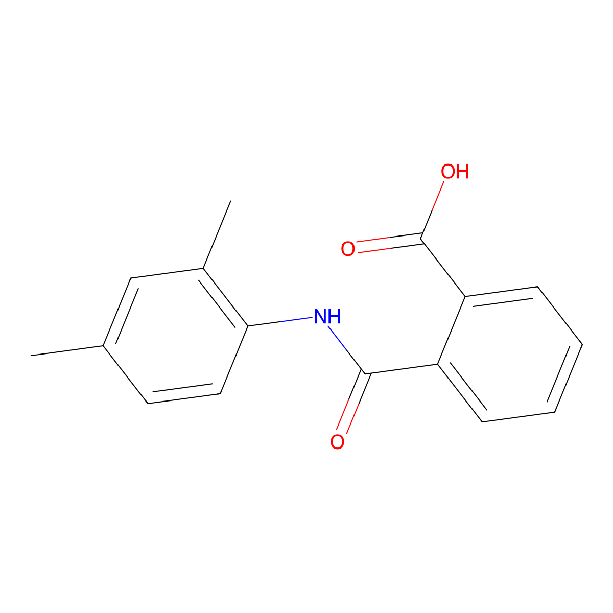 2',4'-Dimethylphthalanilic acid molecular structure, CAS 19368-16-2