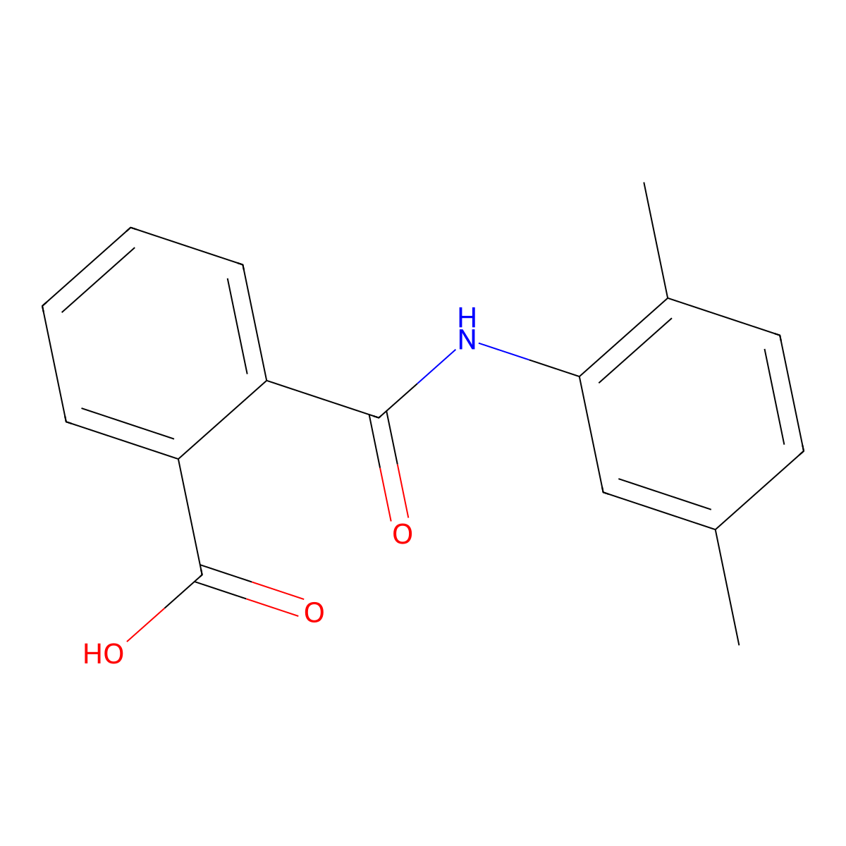 2',5'-Dimethylphthalanilic acid molecular structure, CAS 19368-17-3