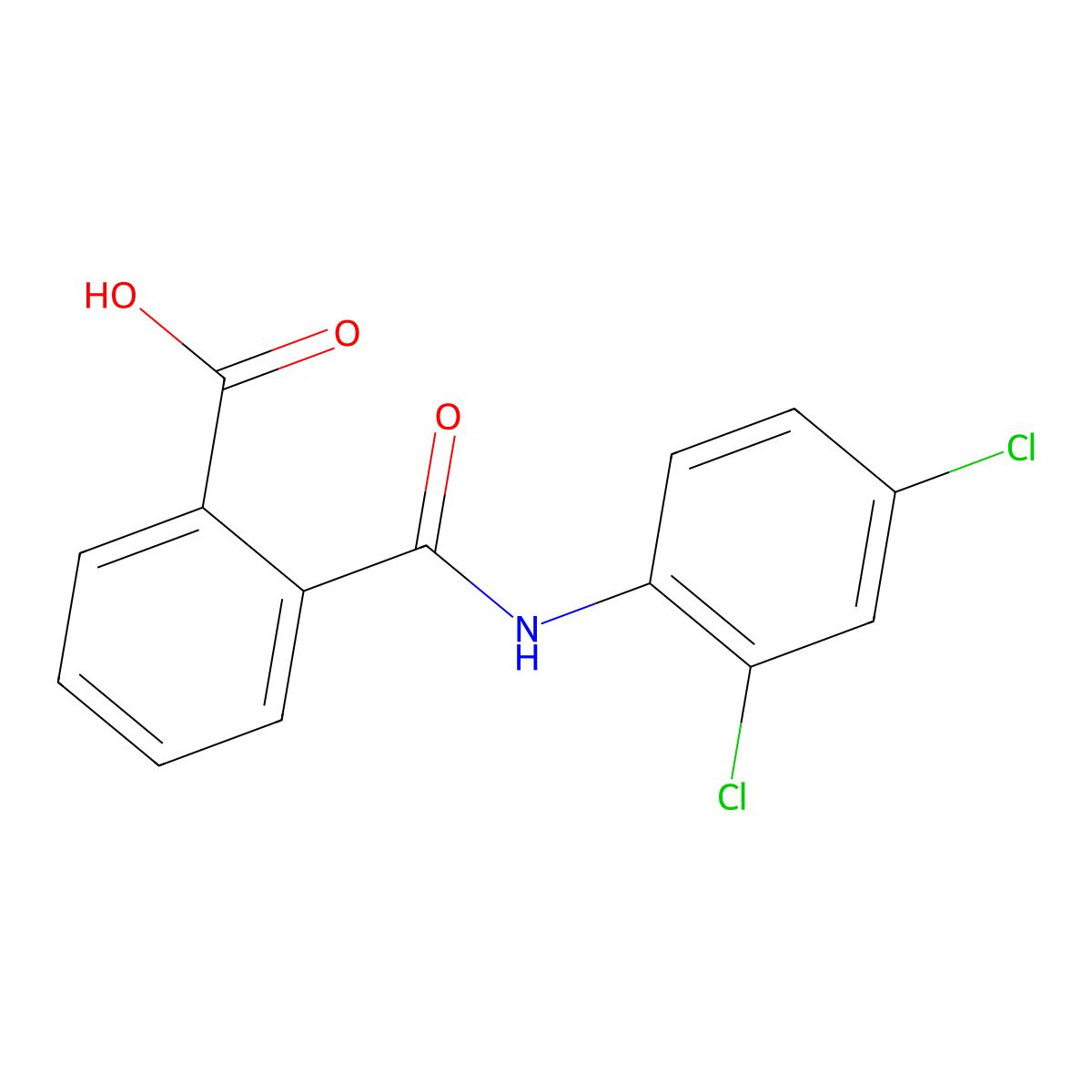 2',4'-Dichlorophthalanilic acid molecular structure, CAS 19368-21-9