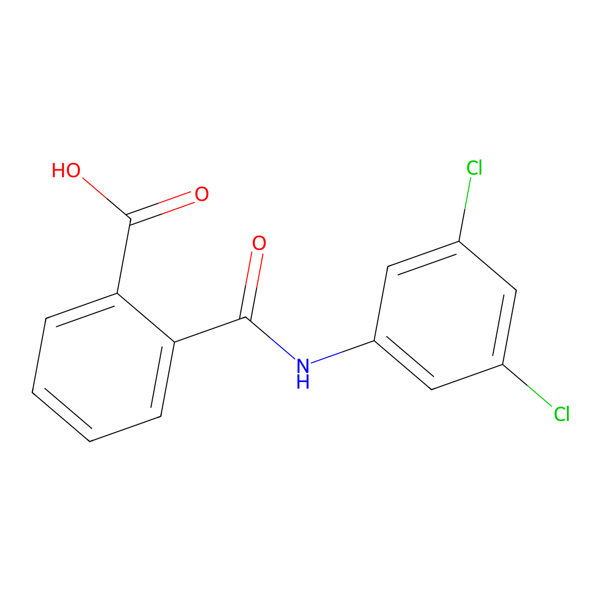 2-[(3,5-Dichlorophenyl)carbamoyl]benzoic acid molecular structure, CAS 19368-25-3