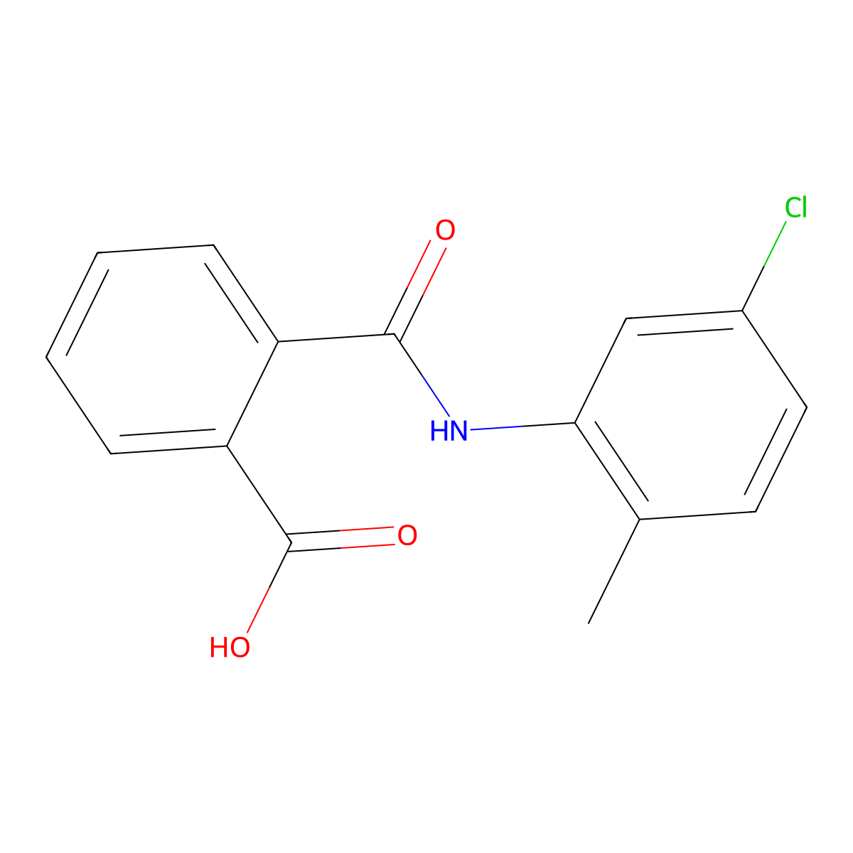 2-[(5-Chloro-2-methylphenyl)carbamoyl]benzoic acid molecular structure, CAS 19368-32-2