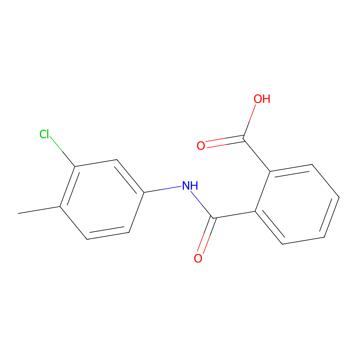 3'-Chloro-4'-methylphthalanilic acid molecular structure, CAS 19368-34-4