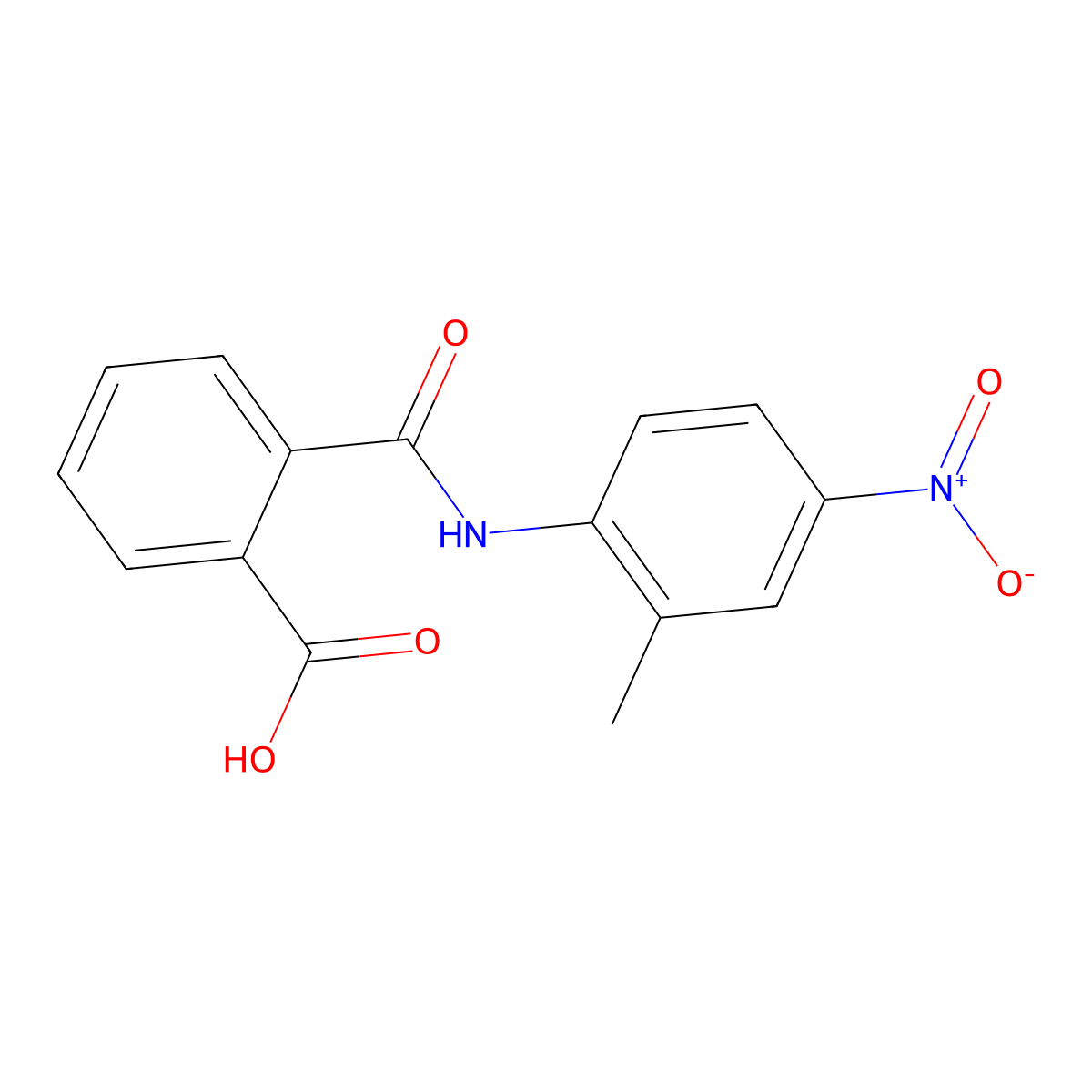 N-(2-Methyl-4-nitrophenyl)phthalamic acid molecular structure, CAS 19368-36-6