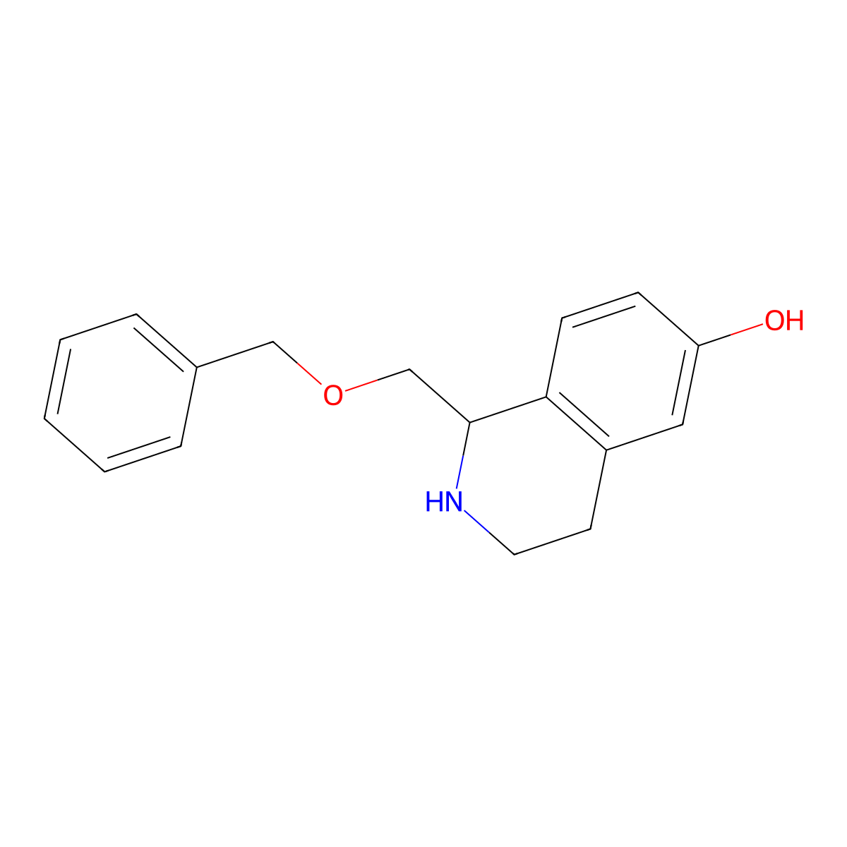 1-[(Benzyloxy)methyl]-1,2,3,4-tetrahydroisoquinolin-6-ol molecular structure, CAS 193682-76-7