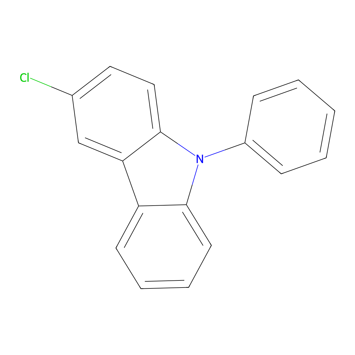 3-Chloro-9-phenyl-9H-carbazole molecular structure, CAS 193686-61-2
