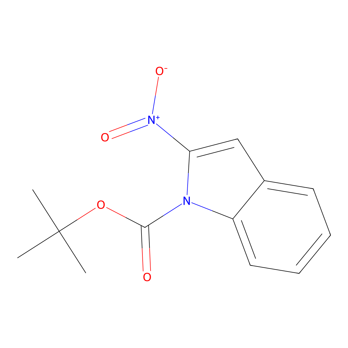 tert-butyl 2-nitro-1H-indole-1-carboxylate molecular structure, CAS 193686-86-1