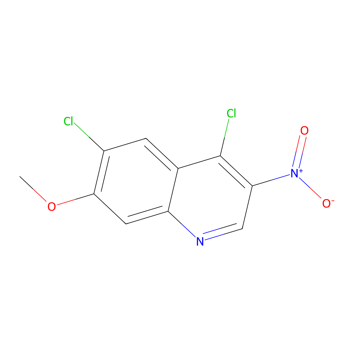 4,6-Dichloro-7-methoxy-3-nitroquinoline molecular structure, CAS 1936863-90-9