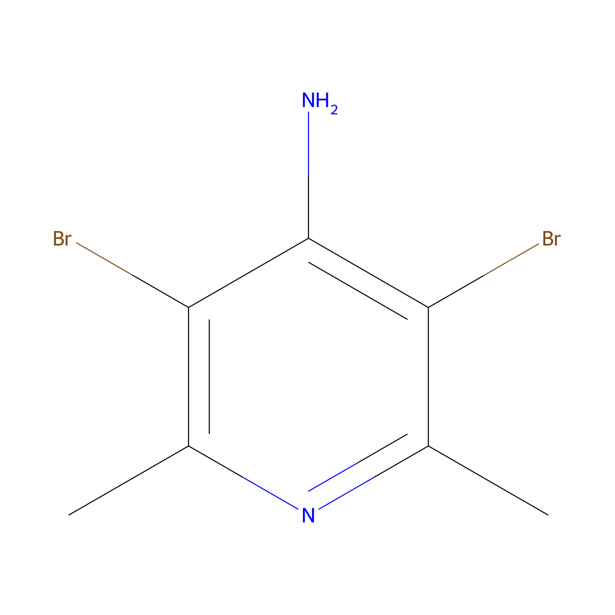 4-Pyridinamine, 3,5-dibromo-2,6-dimethyl- molecular structure, CAS 193690-72-1