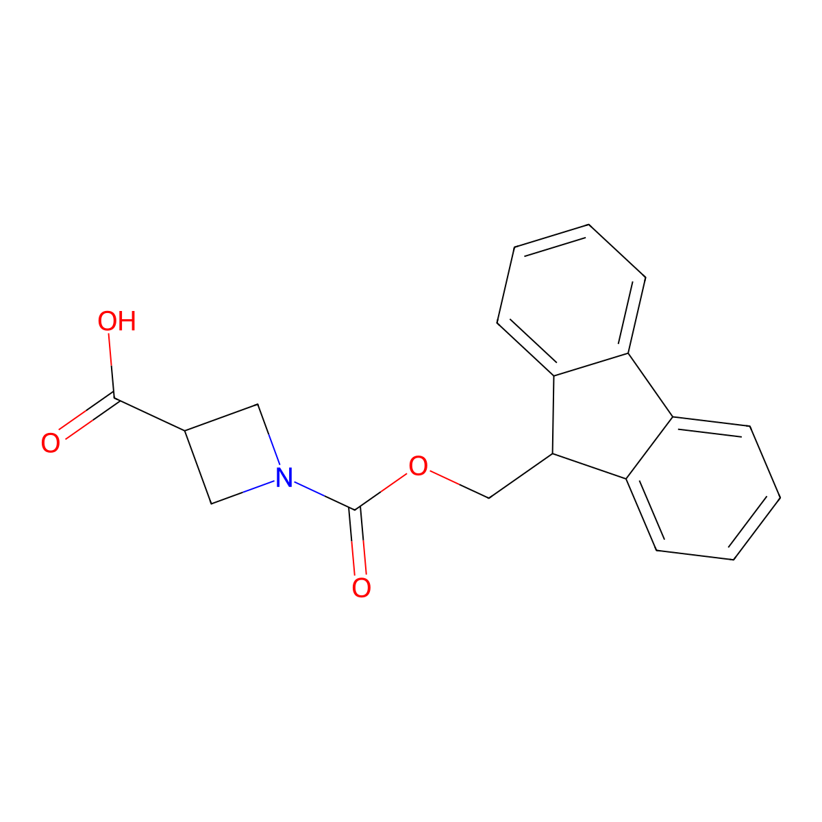 1-Fmoc-azetidine-3-carboxylic acid molecular structure, CAS 193693-64-0