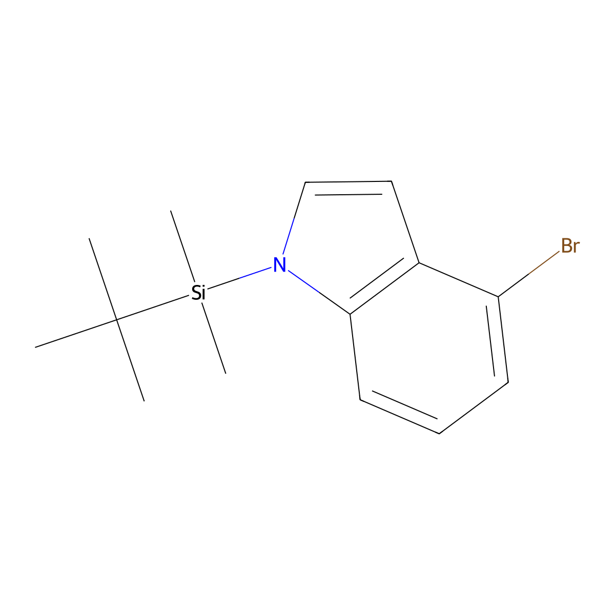 4-Bromo-1-(tert-butyldimethylsilyl)indole molecular structure, CAS 193694-04-1
