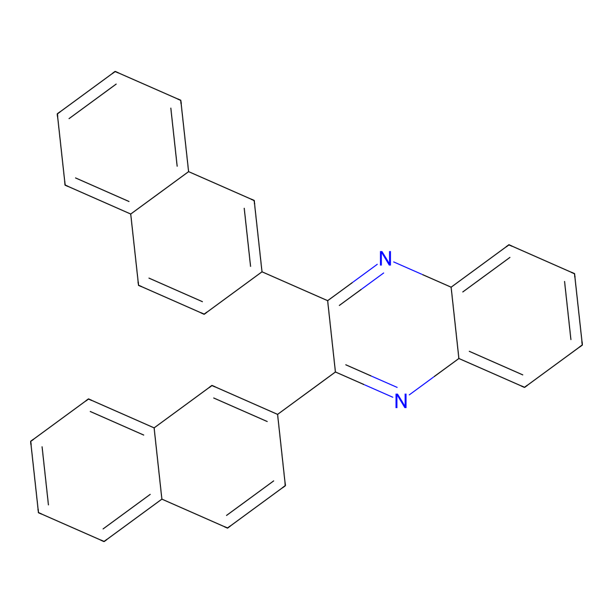 2,3-Di(2-naphthyl)quinoxaline molecular structure, CAS 193699-26-2