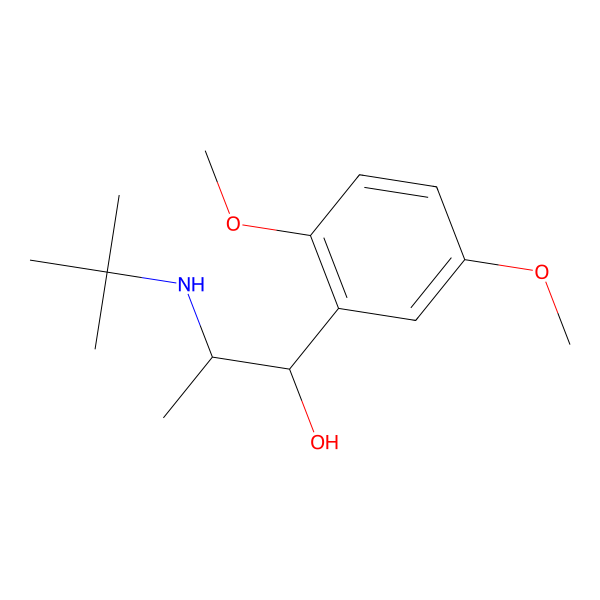 Butoxamine molecular structure, CAS 1937-89-9
