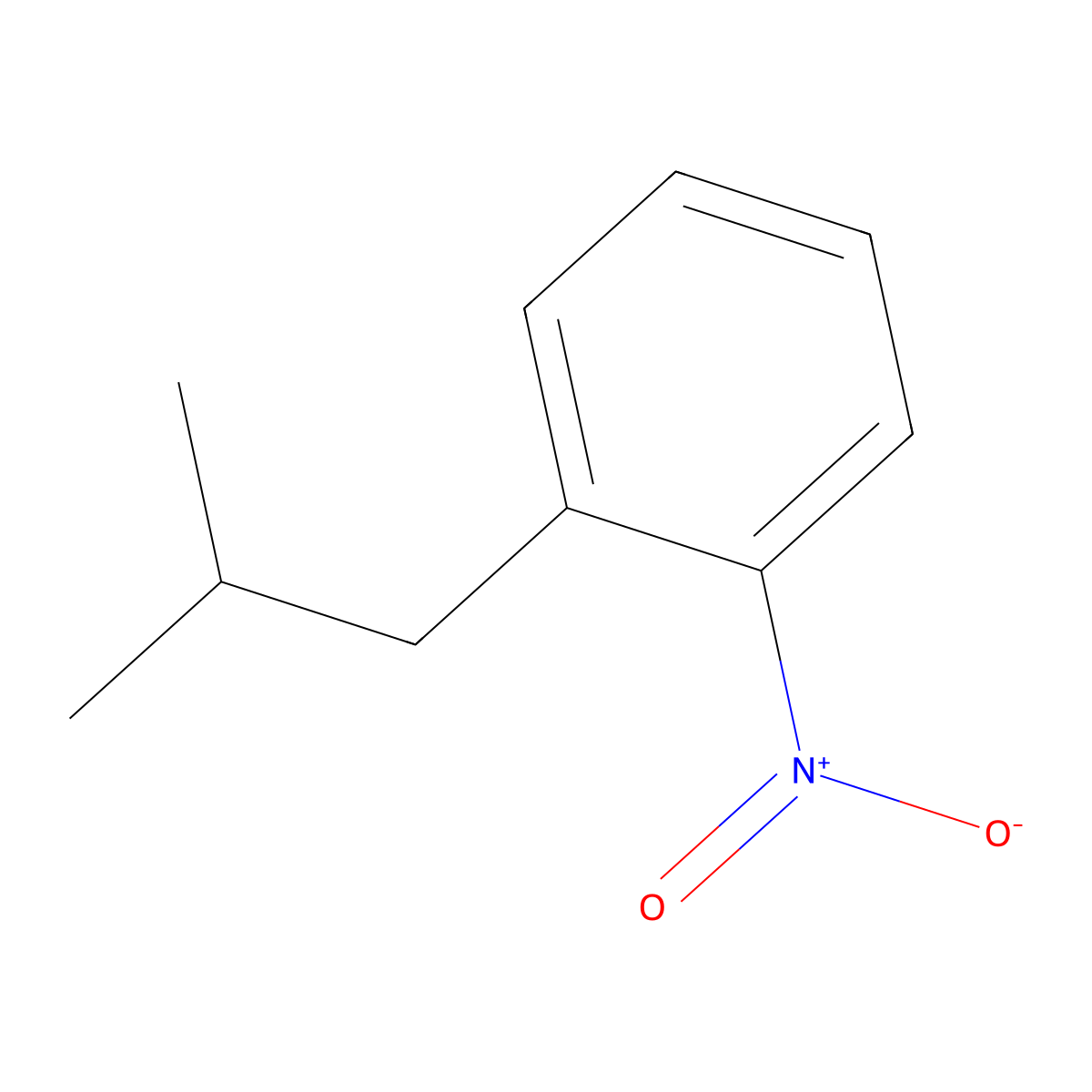 1-(2-Methylpropyl)-2-nitrobenzene molecular structure, CAS 19370-33-3