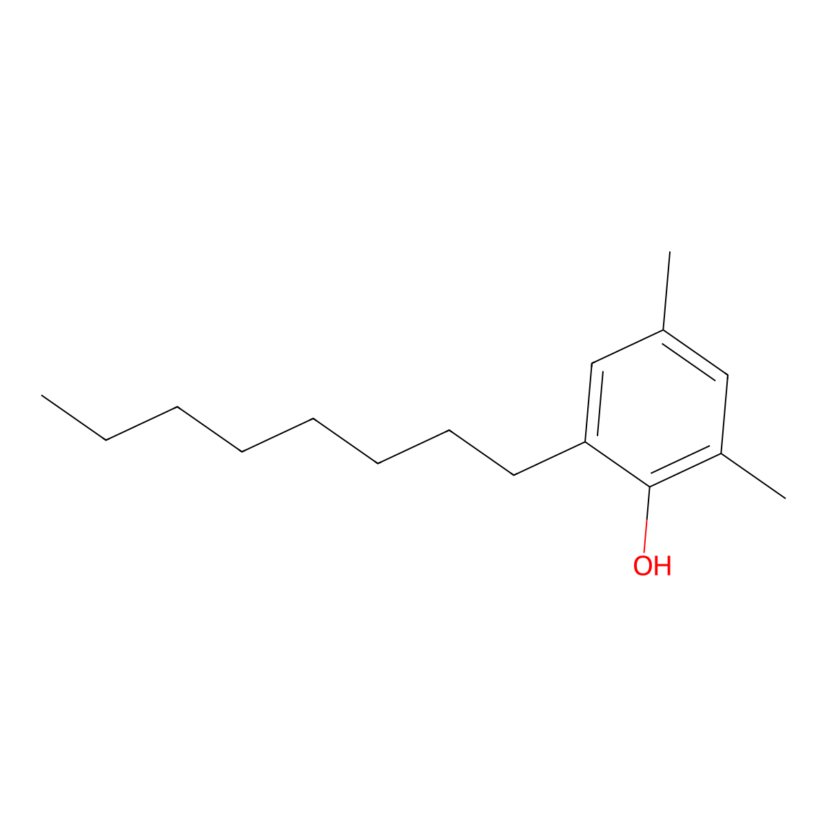 2,4-Dimethyl-6-octylphenol molecular structure, CAS 19371-09-6