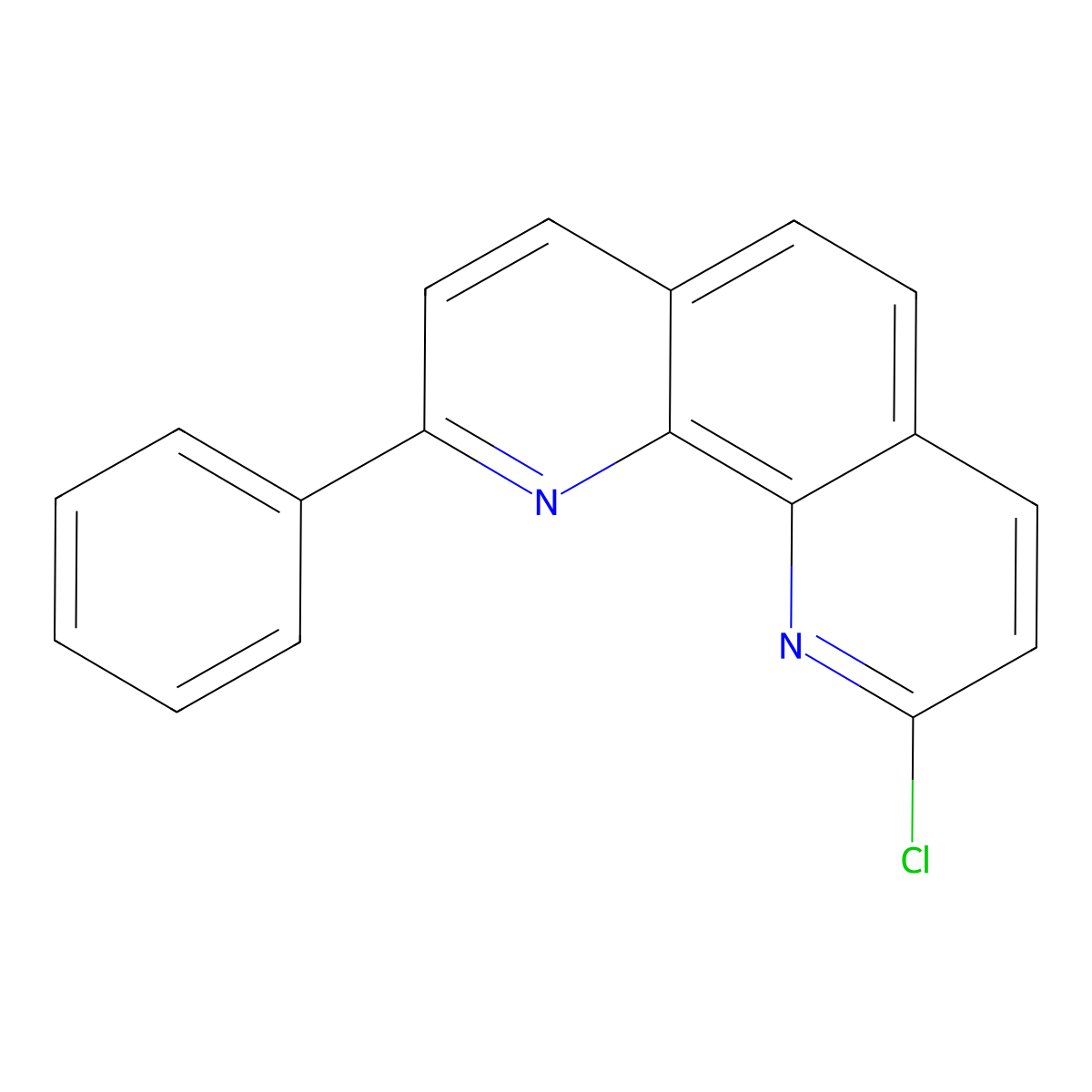 2-Chloro-9-phenyl-1,10-phenanthroline molecular structure, CAS 1937210-90-6
