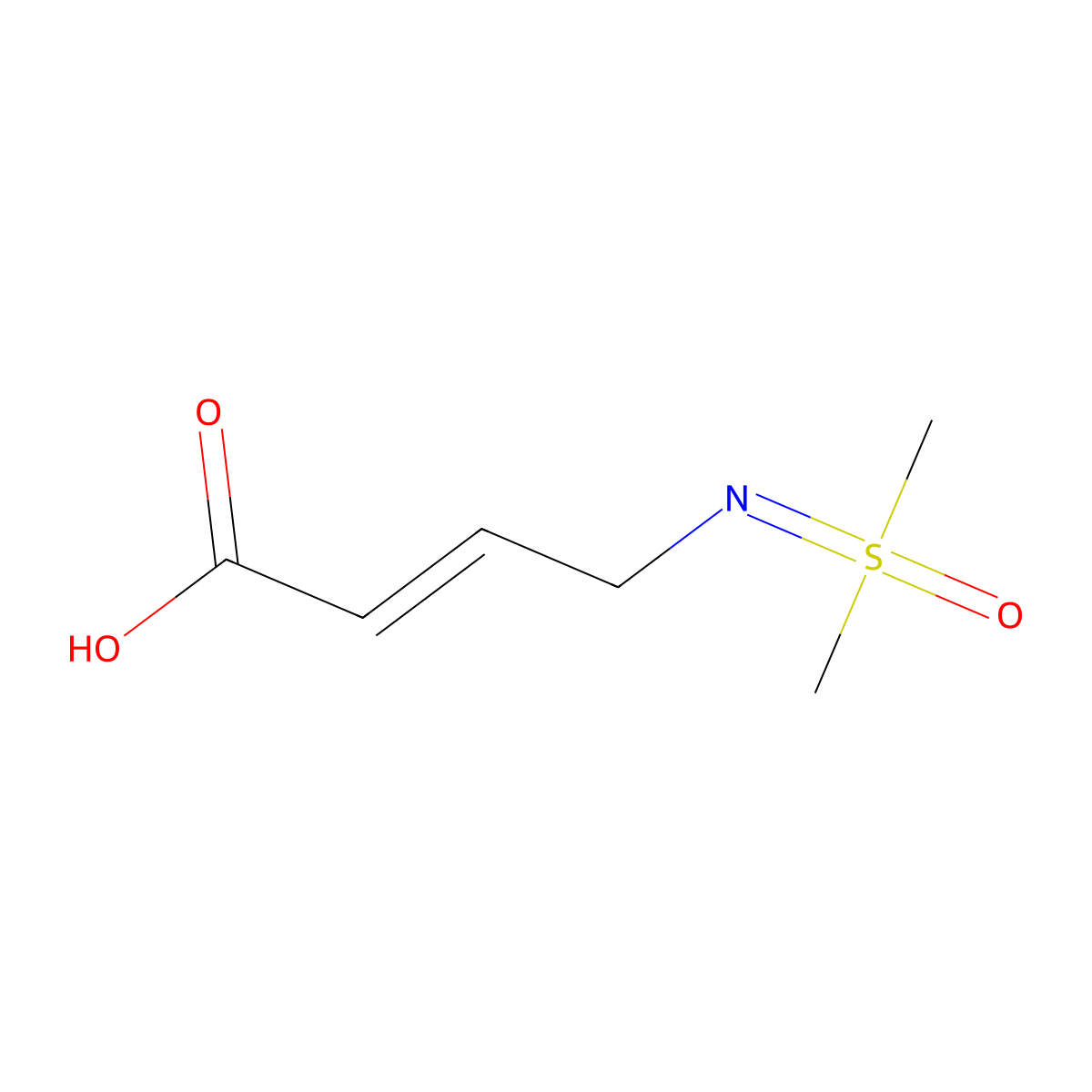 4-{[Dimethyl(oxo)-lambda6-sulfanylidene]amino}but-2-enoic acid molecular structure, CAS 1937215-32-1