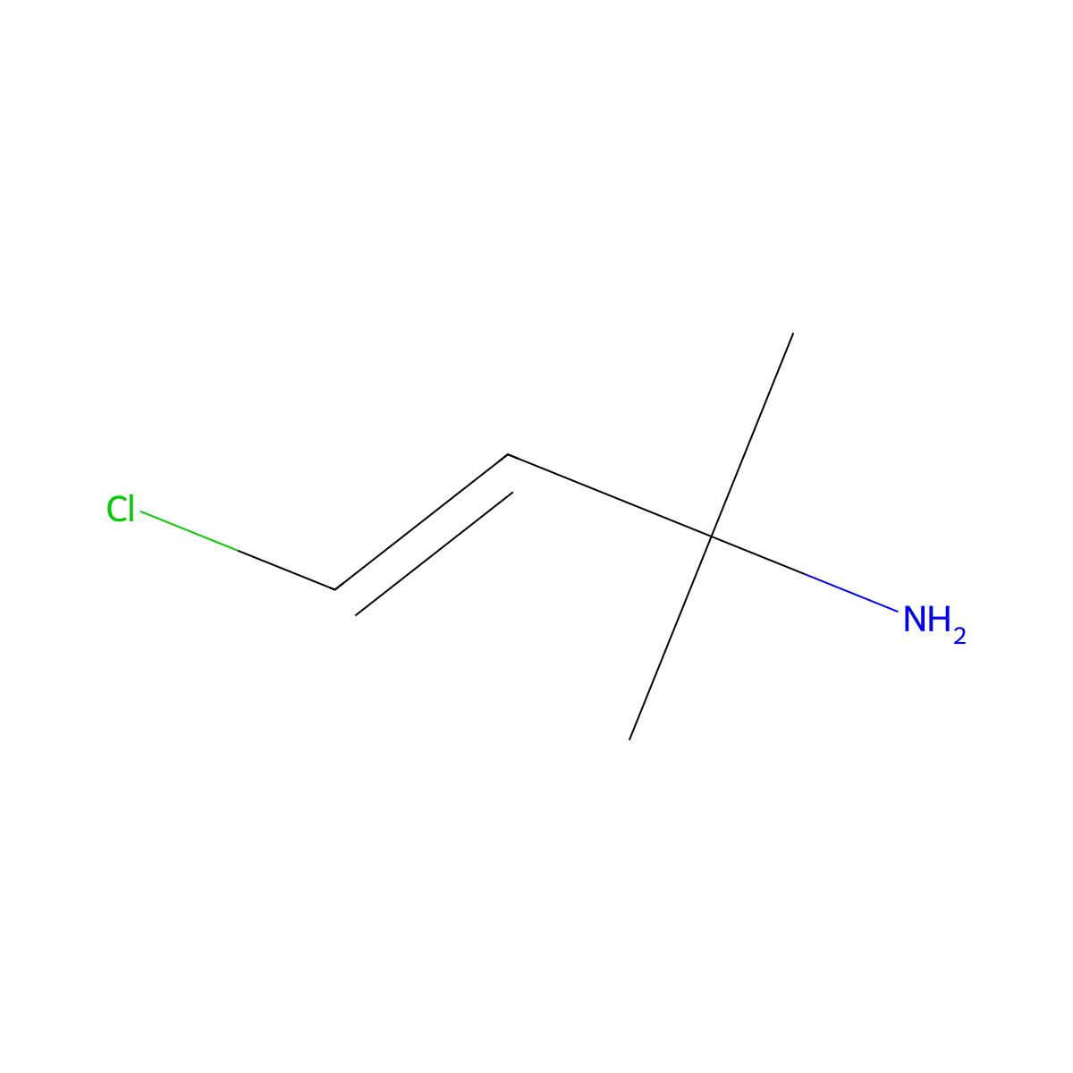 4-Chloro-2-methylbut-3-en-2-amine molecular structure, CAS 1937217-09-8