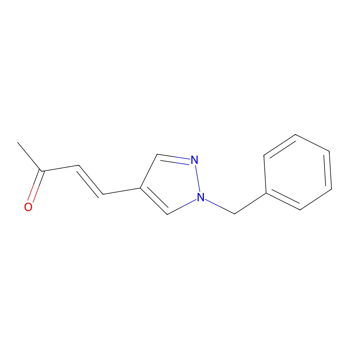 4-(1-benzyl-1H-pyrazol-4-yl)but-3-en-2-one molecular structure, CAS 1937218-18-2