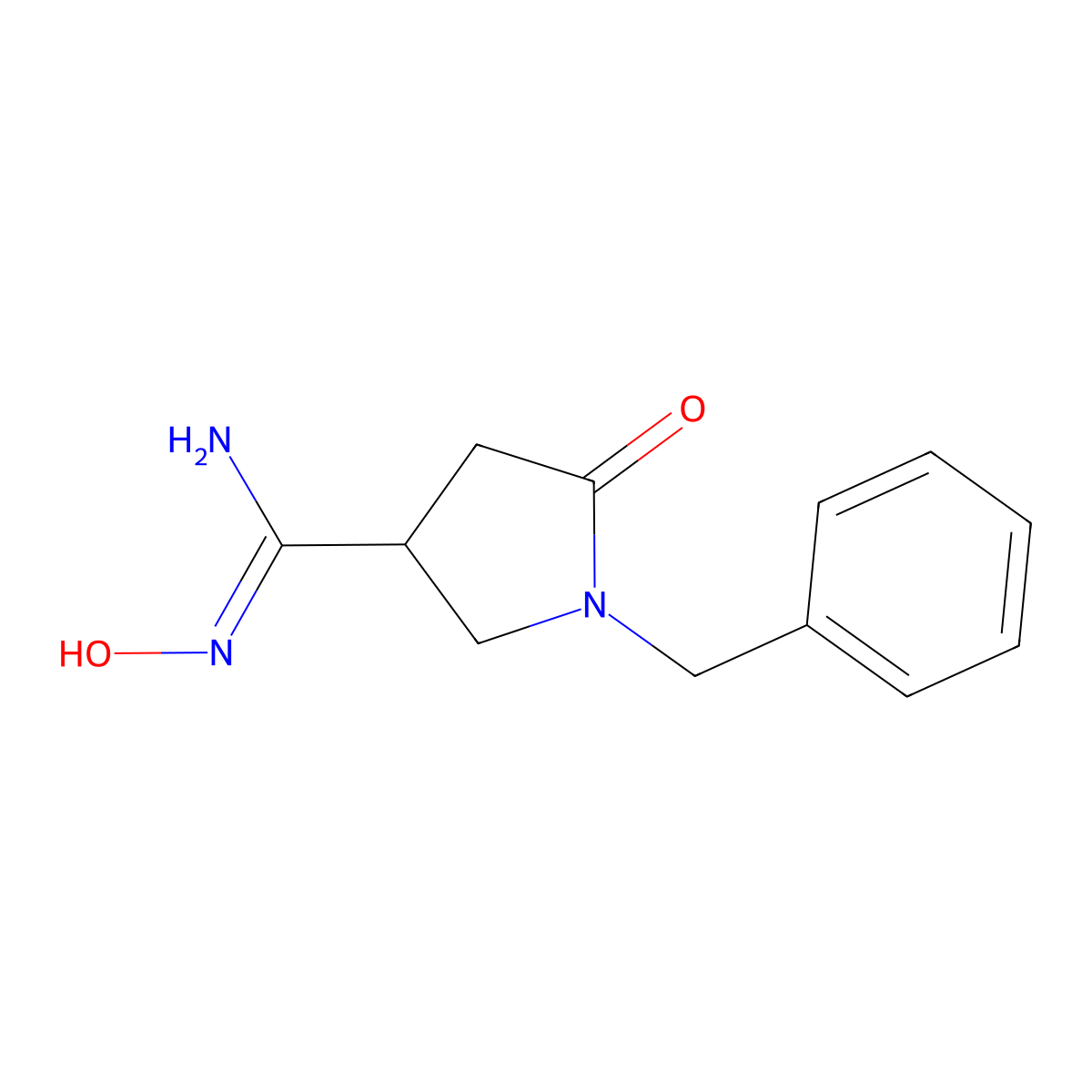 1-benzyl-N'-hydroxy-5-oxopyrrolidine-3-carboximidamide molecular structure, CAS 1937220-23-9