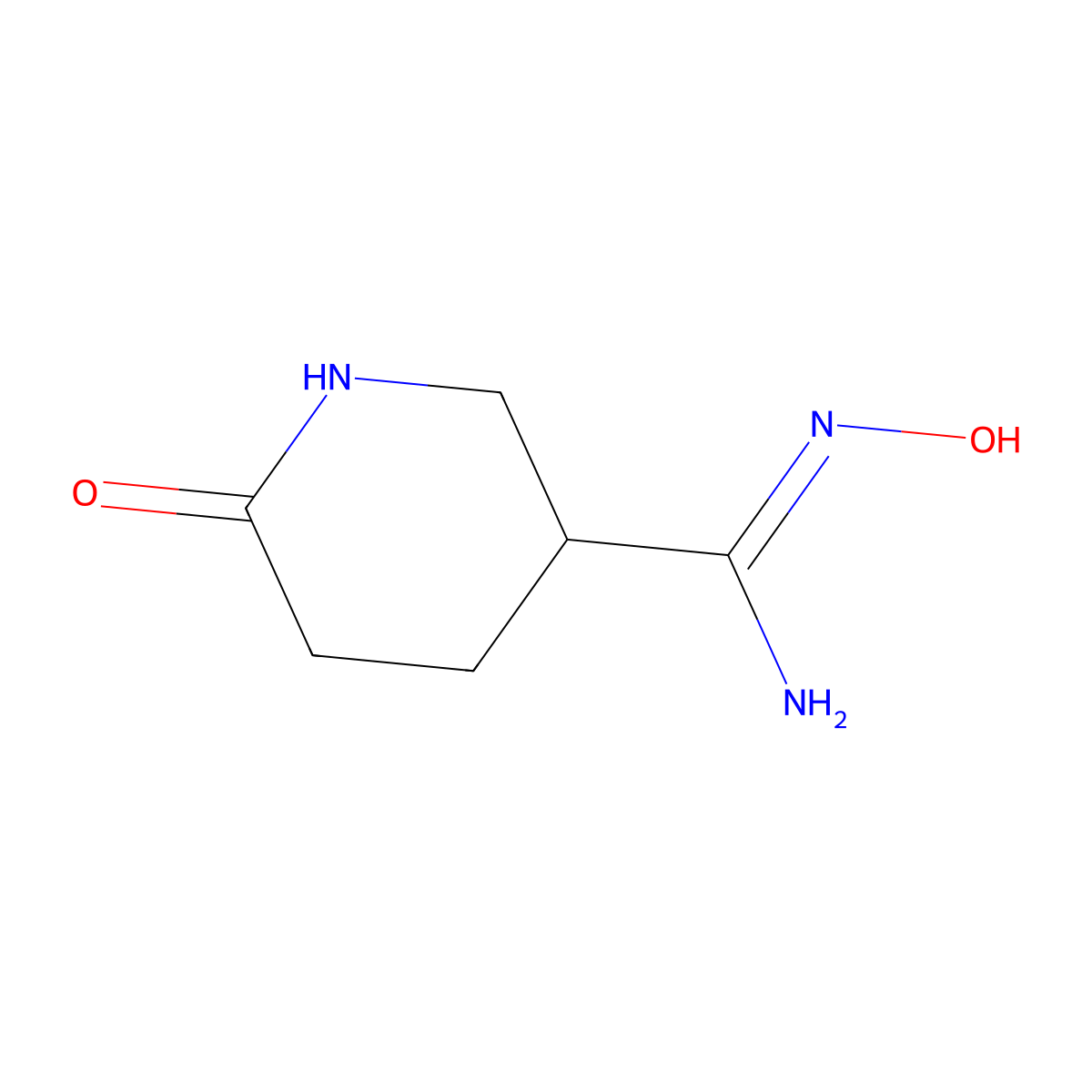 N'-Hydroxy-6-oxopiperidine-3-carboximidamide molecular structure, CAS 1937230-70-0