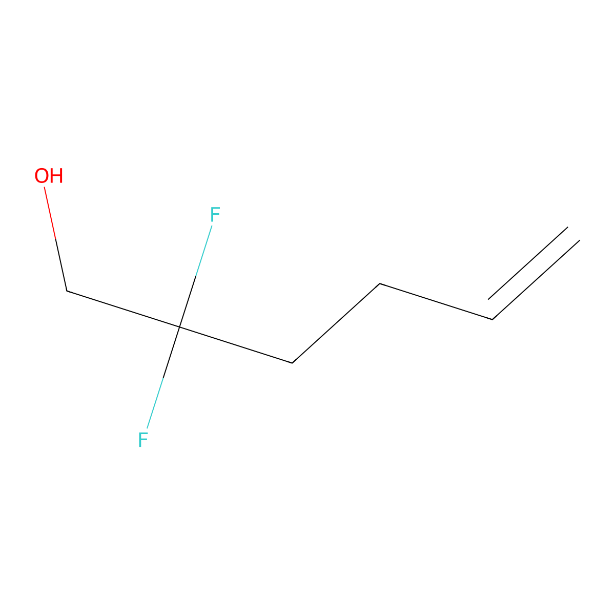 2,2-Difluorohex-5-en-1-ol molecular structure, CAS 1937258-52-0
