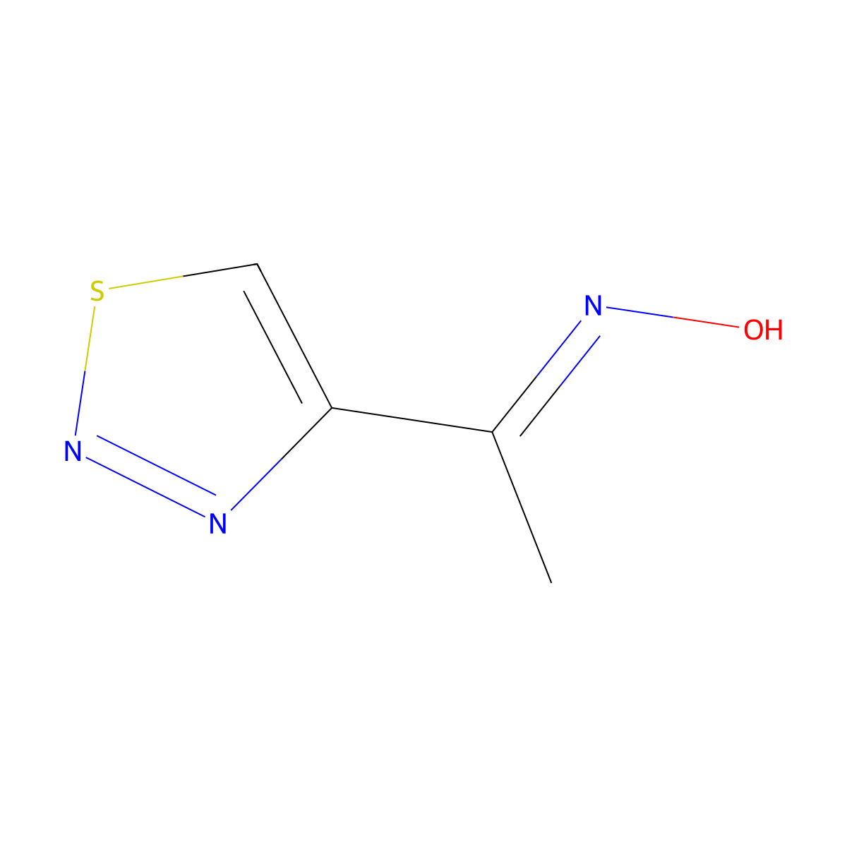 N-[1-(1,2,3-Thiadiazol-4-yl)ethylidene]hydroxylamine molecular structure, CAS 1937266-24-4