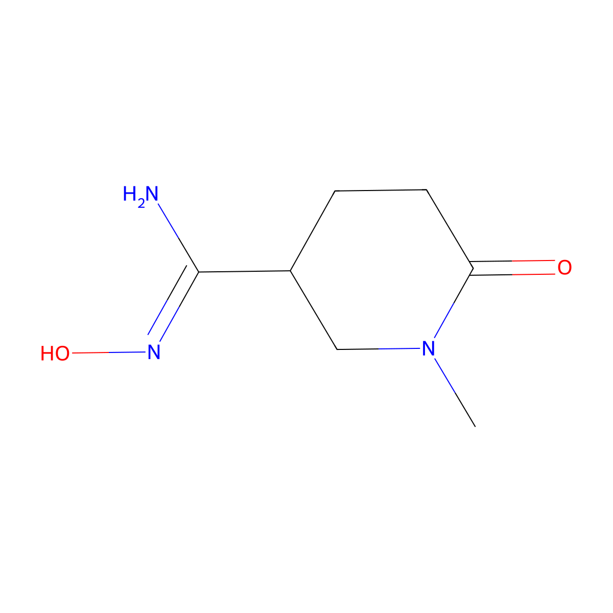 N'-Hydroxy-1-methyl-6-oxopiperidine-3-carboximidamide molecular structure, CAS 1937280-01-7