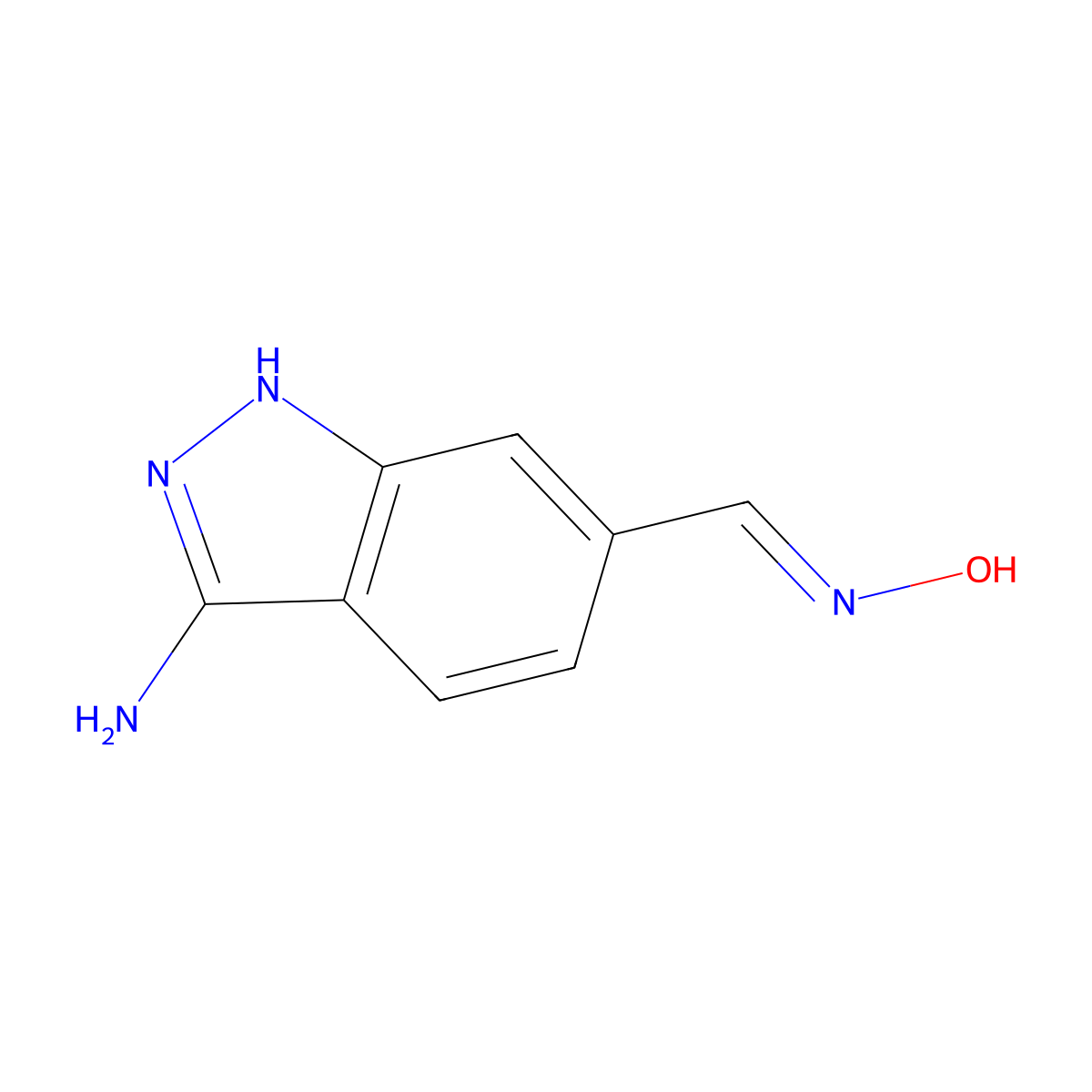 3-Amino-1H-indazole-6-carbaldehyde oxime molecular structure, CAS 1937280-83-5