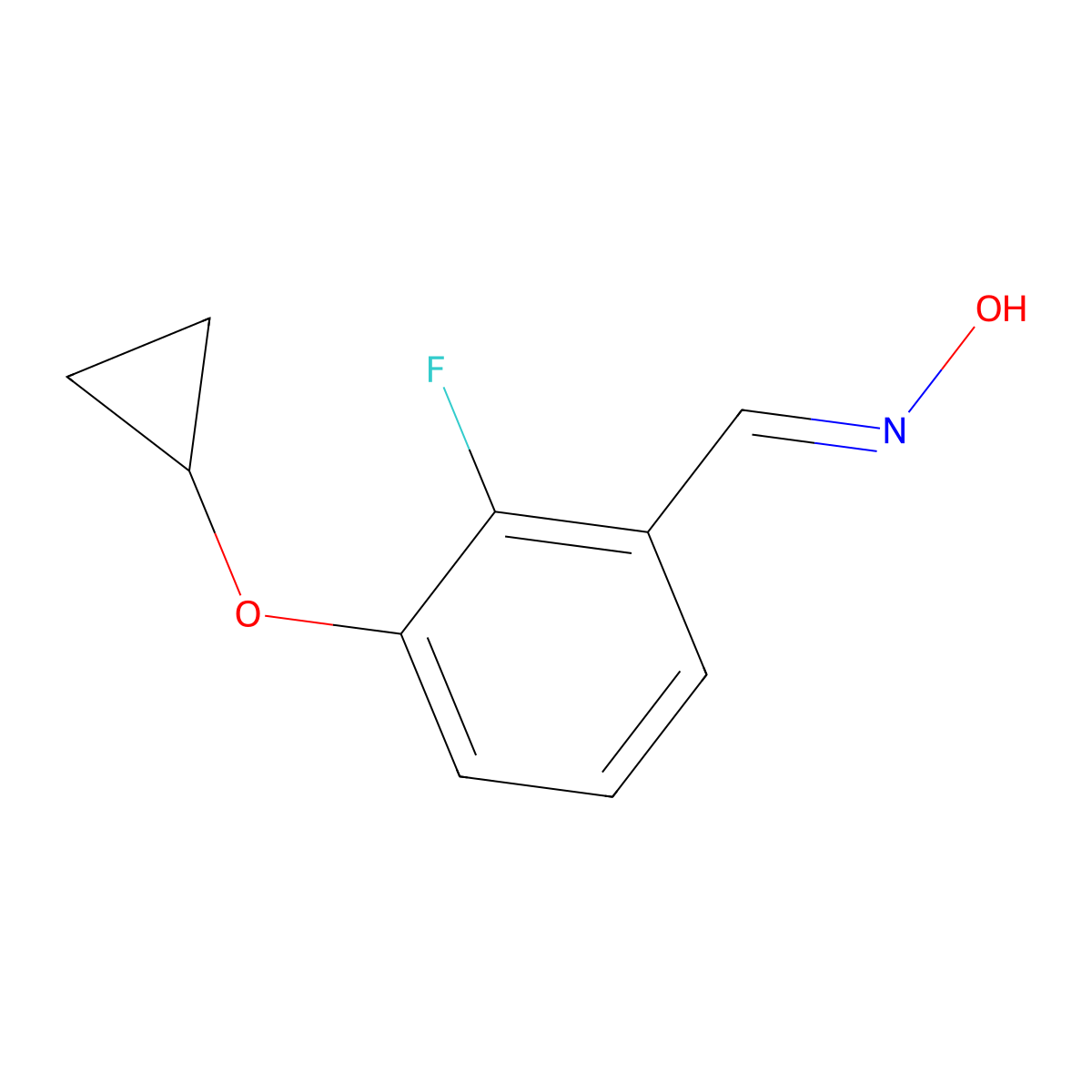 N-[(3-Cyclopropoxy-2-fluorophenyl)methylidene]hydroxylamine molecular structure, CAS 1937328-86-3