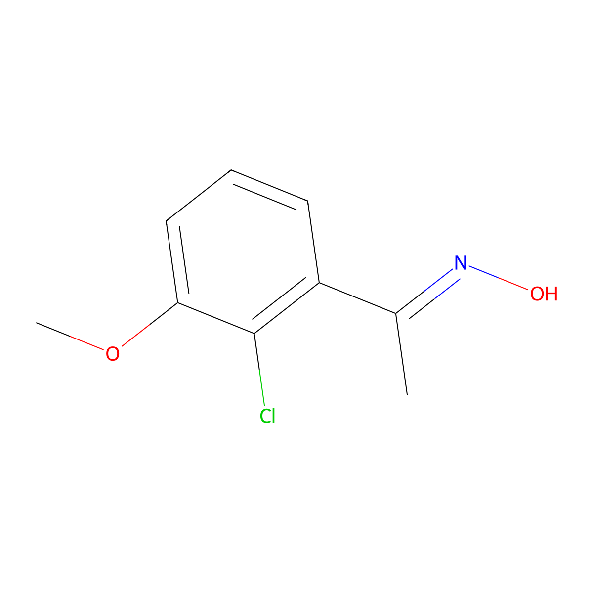 N-[1-(2-Chloro-3-methoxyphenyl)ethylidene]hydroxylamine molecular structure, CAS 1937330-46-5