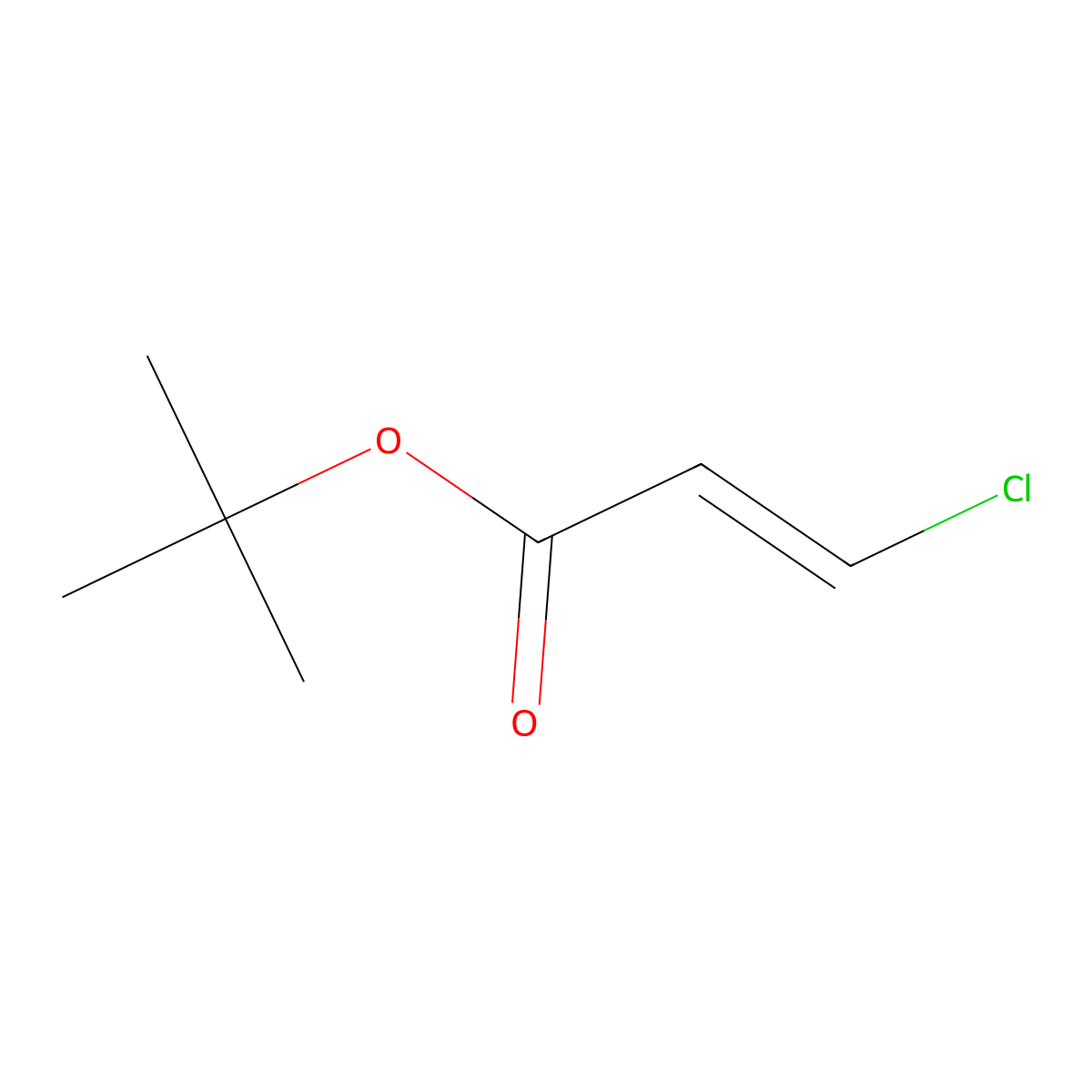 tert-Butyl (2E)-3-chloroprop-2-enoate molecular structure, CAS 1937338-91-4