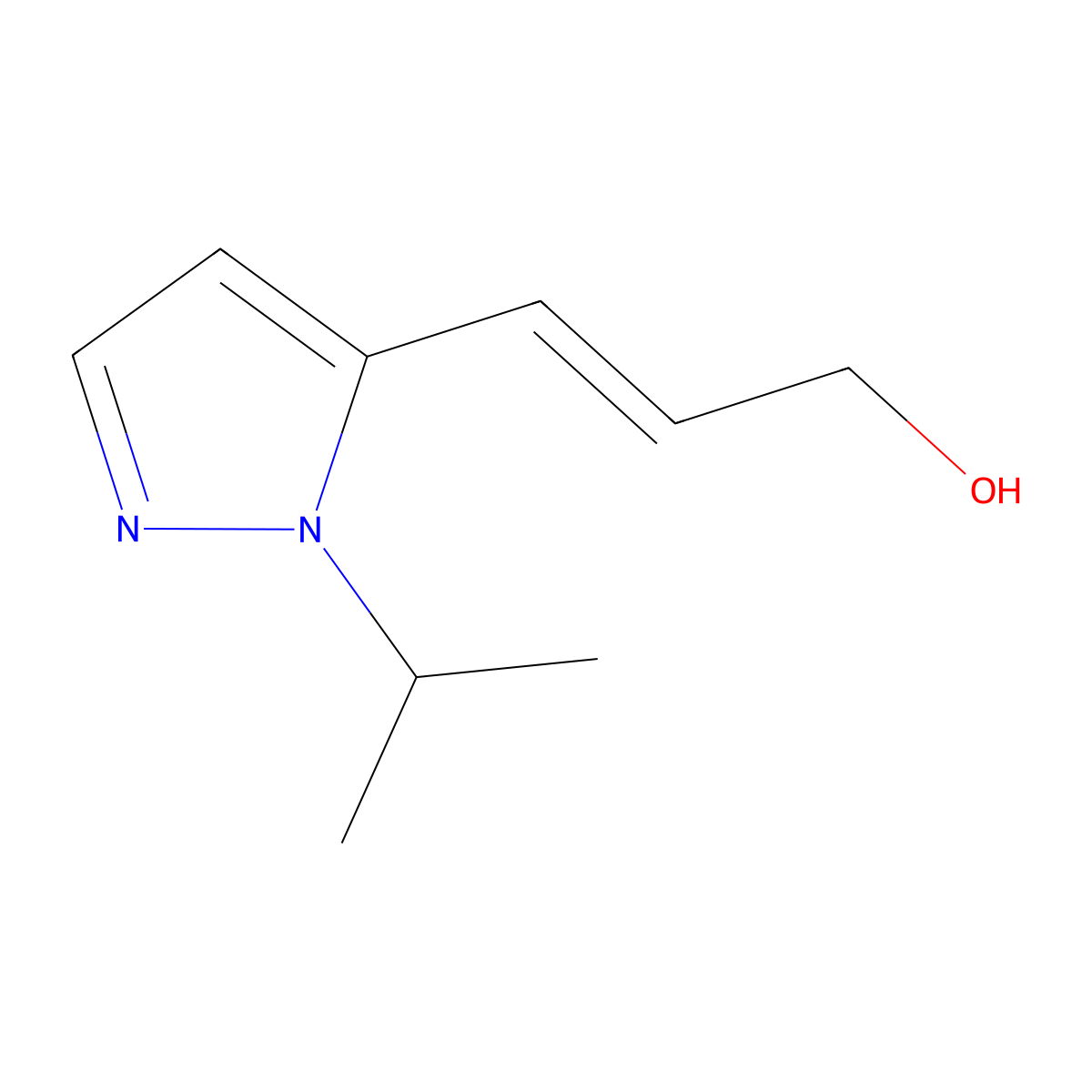 3-[1-(propan-2-yl)-1H-pyrazol-5-yl]prop-2-en-1-ol molecular structure, CAS 1937354-05-6