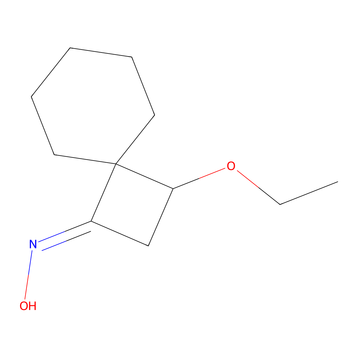 N-{3-ethoxyspiro[3.5]nonan-1-ylidene}hydroxylamine molecular structure, CAS 1937361-48-2
