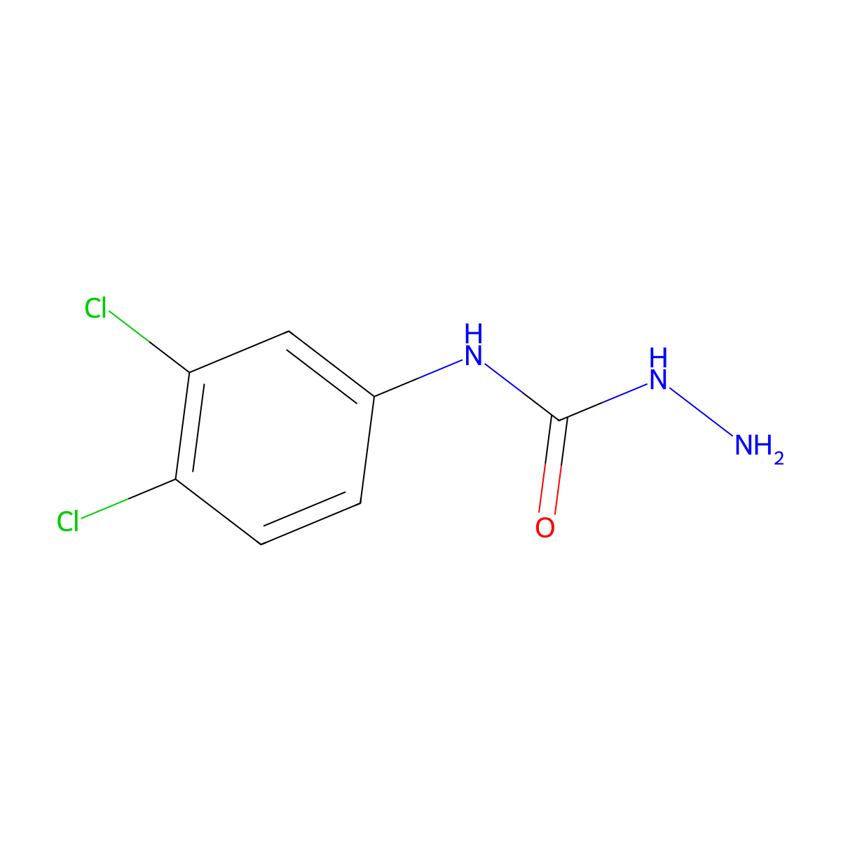 N-(3,4-Dichlorophenyl)hydrazinecarboxamide molecular structure, CAS 19375-63-4