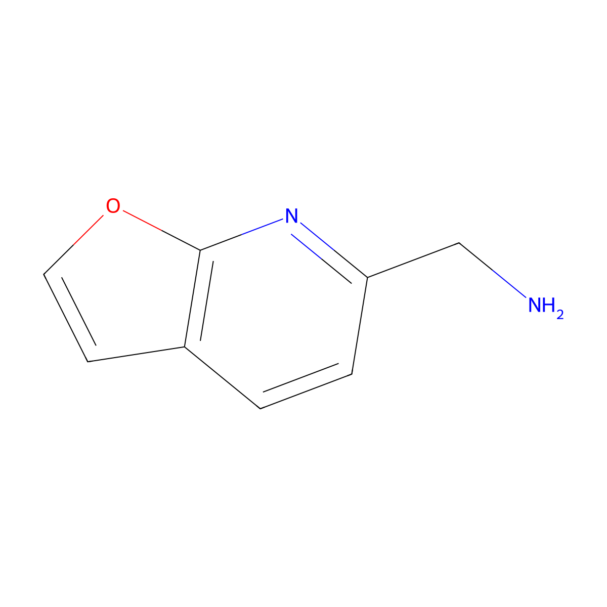 Furo[2,3-b]pyridin-6-ylmethanamine molecular structure, CAS 193750-81-1