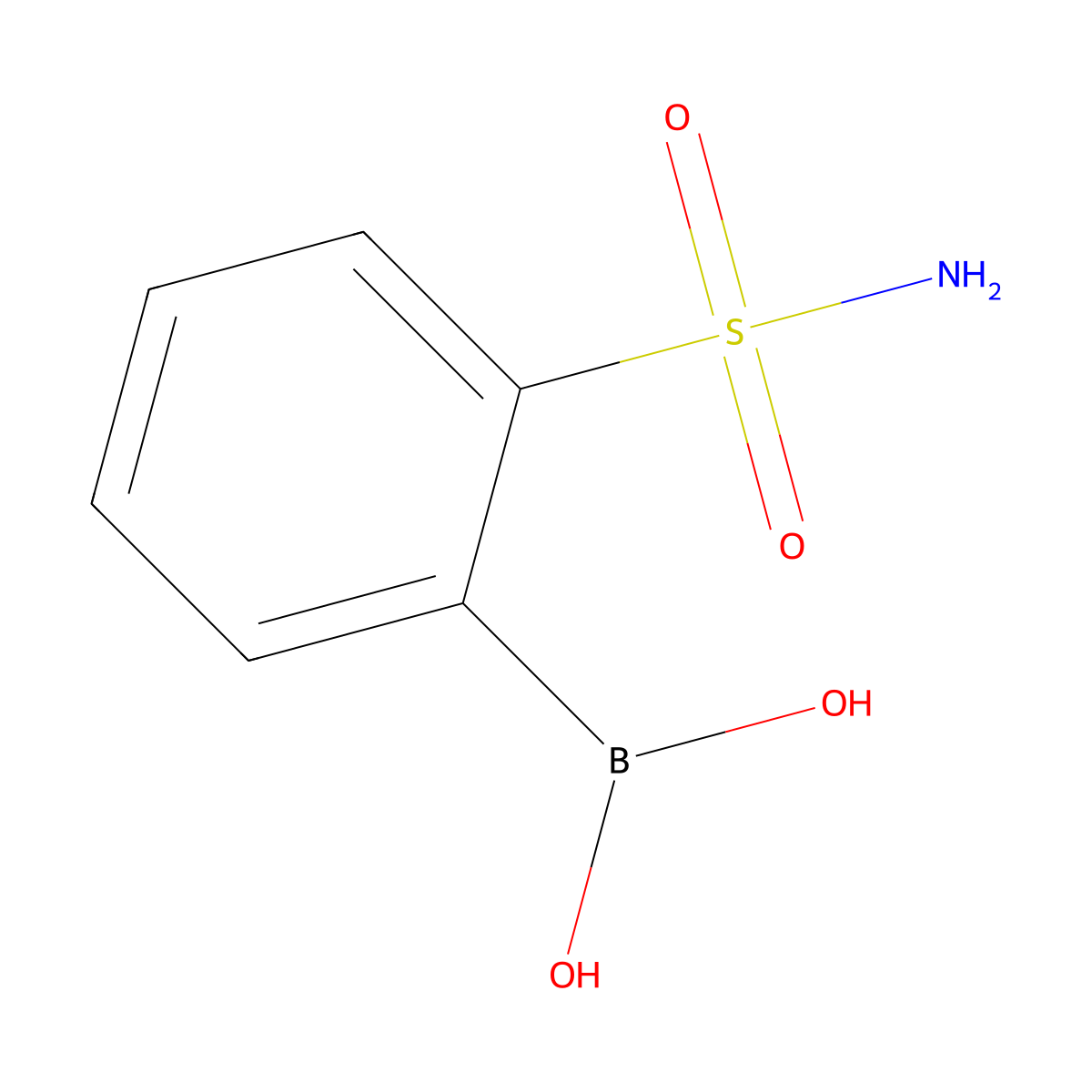 (2-Sulfamoylphenyl)boronic acid molecular structure, CAS 193753-37-6
