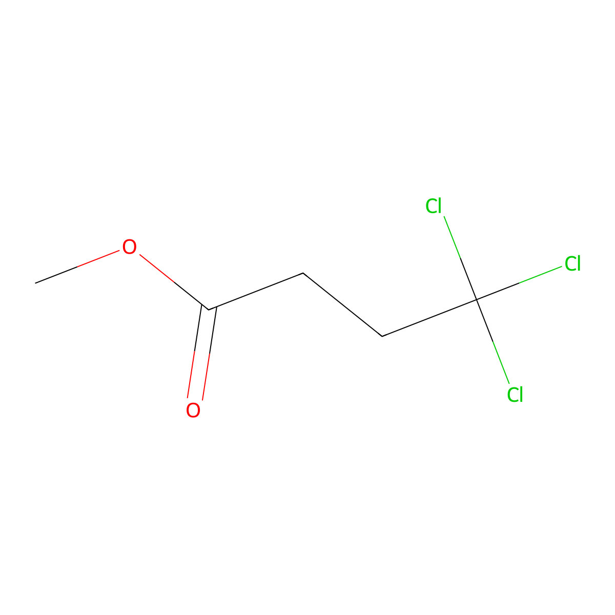 Methyl 4,4,4-trichlorobutanoate molecular structure, CAS 19376-57-9