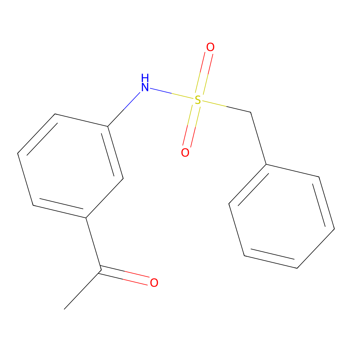 N-(3-acetylphenyl)-1-phenylmethanesulfonamide molecular structure, CAS 193761-42-1